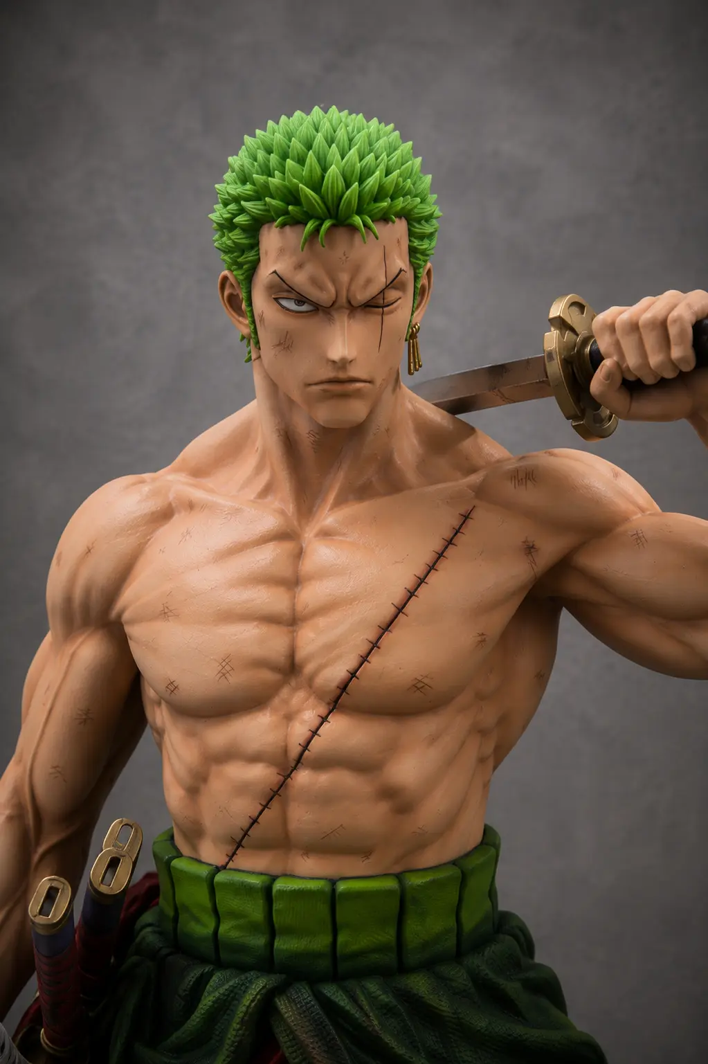 Detail close-up of a Real Customs 3D statue
